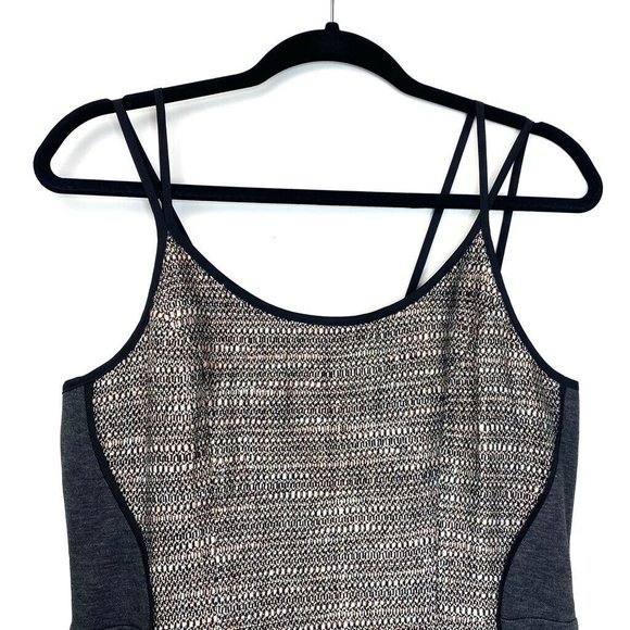 Greylin Micah Tweed Ponti Bodycon Dress Black L - Picture 3 of 6